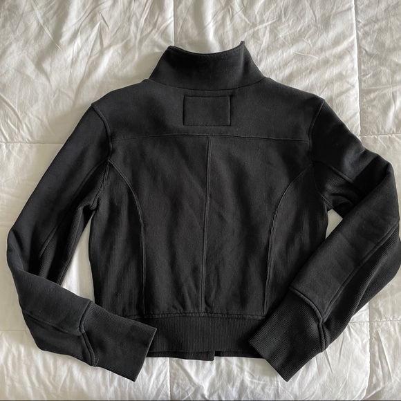 Free People Black Button Up Sweatshirt Jacket - Picture 4 of 7